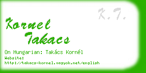 kornel takacs business card